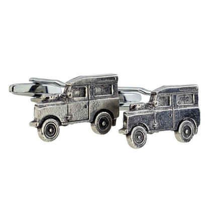 Country All Terrain 4x4 Vehicle Design English Pewter Cufflinks | Ashton and Finch