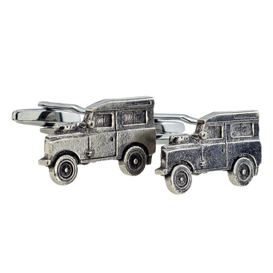 Country All Terrain 4x4 Vehicle Design English Pewter Cufflinks | Ashton and Finch