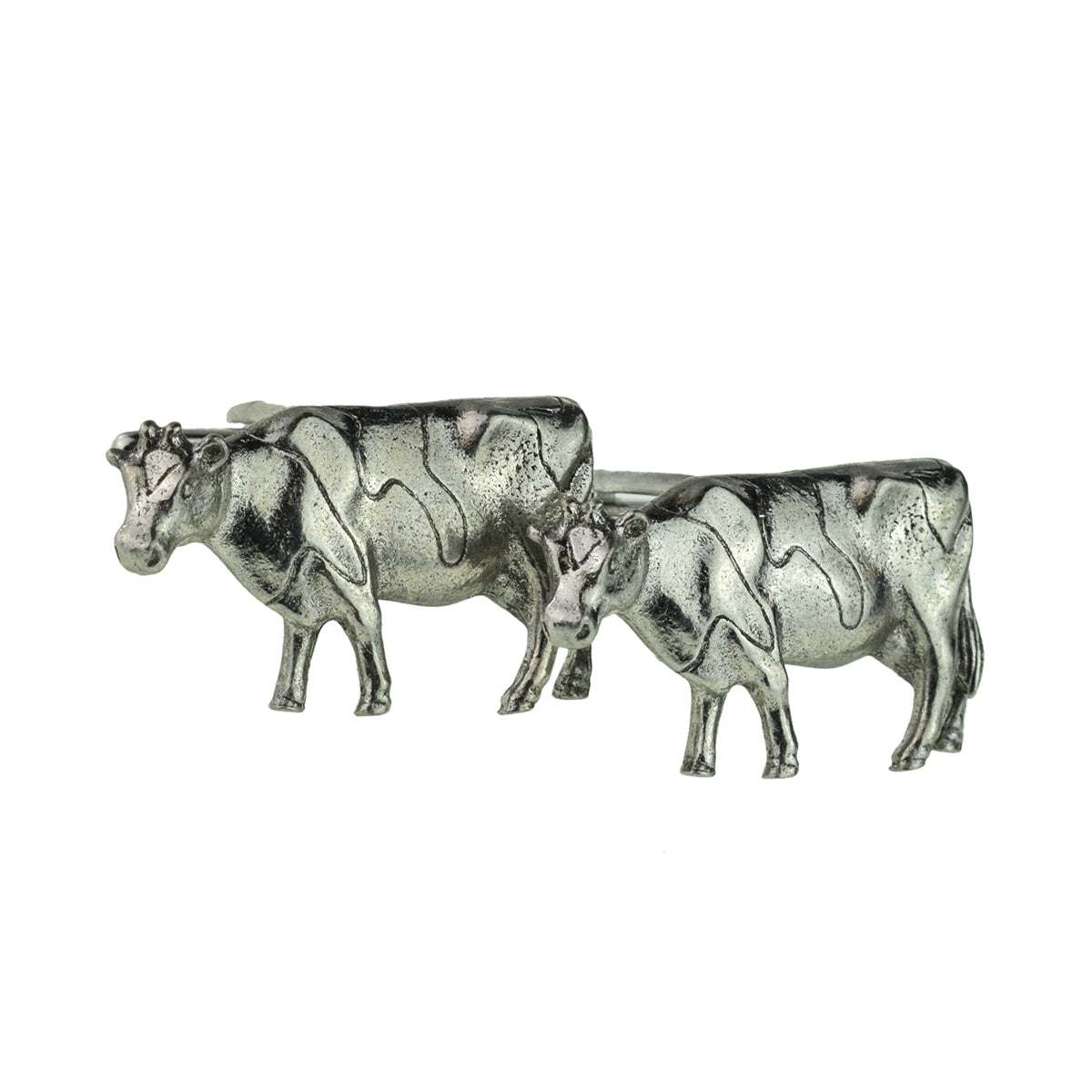 English Made Pewter Cufflinks Cow Farm Animal | Ashton and Finch