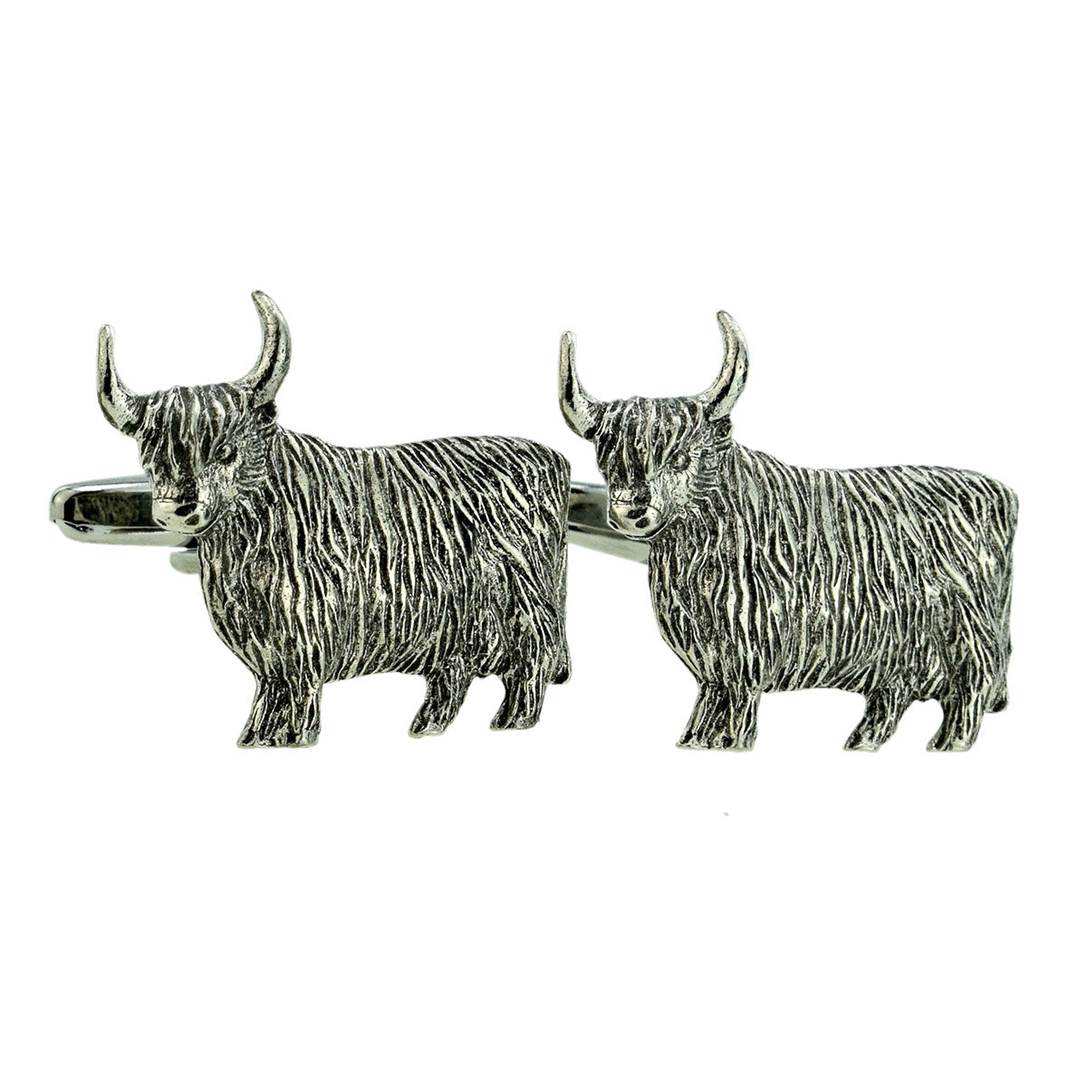 Highland Cow Design English Pewter Cufflinks | Ashton and Finch