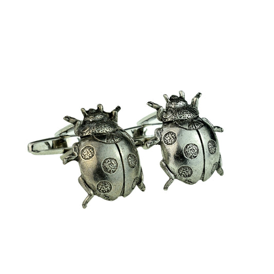 English Made Pewter Cufflinks Ladybird | Ashton and Finch