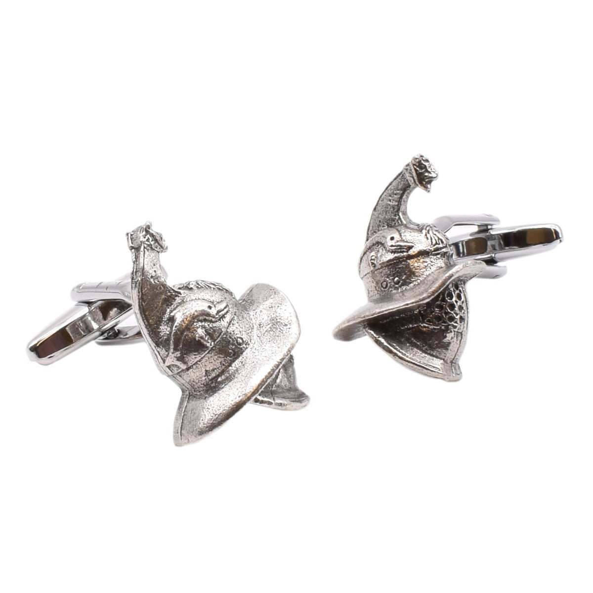 Gladiator Helmet Pewter Cufflinks | Ashton and Finch