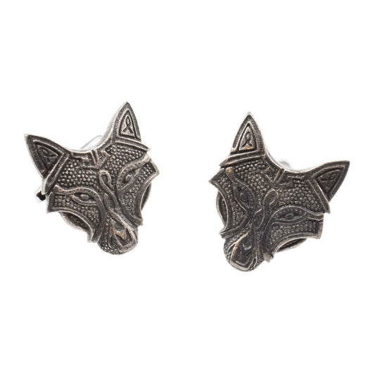 Odin's Wolf Head Pewter Cufflinks | Ashton and Finch
