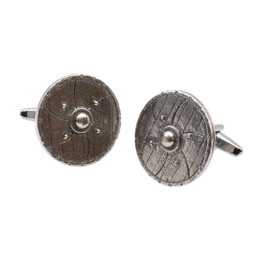 Viking Shield Pewter Cufflinks | Ashton and Finch