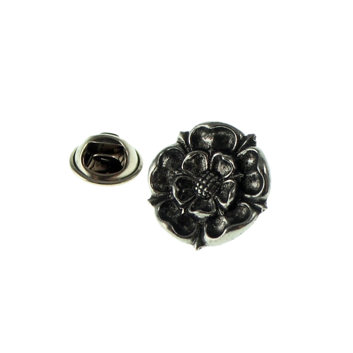 Tudor Rose Pewter Lapel Pin Badge