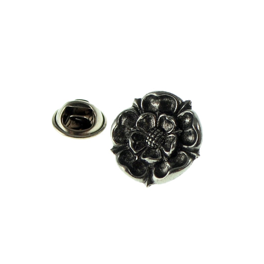 Tudor Rose Pewter Lapel Pin Badge