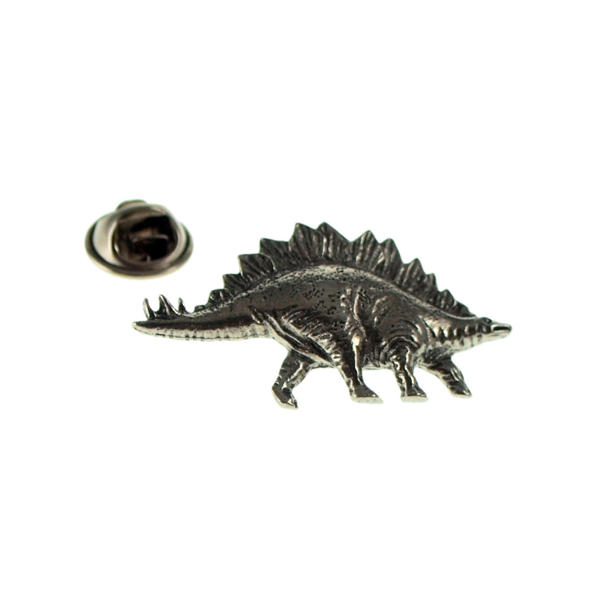 Stegosaurus Dinosaur Pewter Lapel Pin Badge