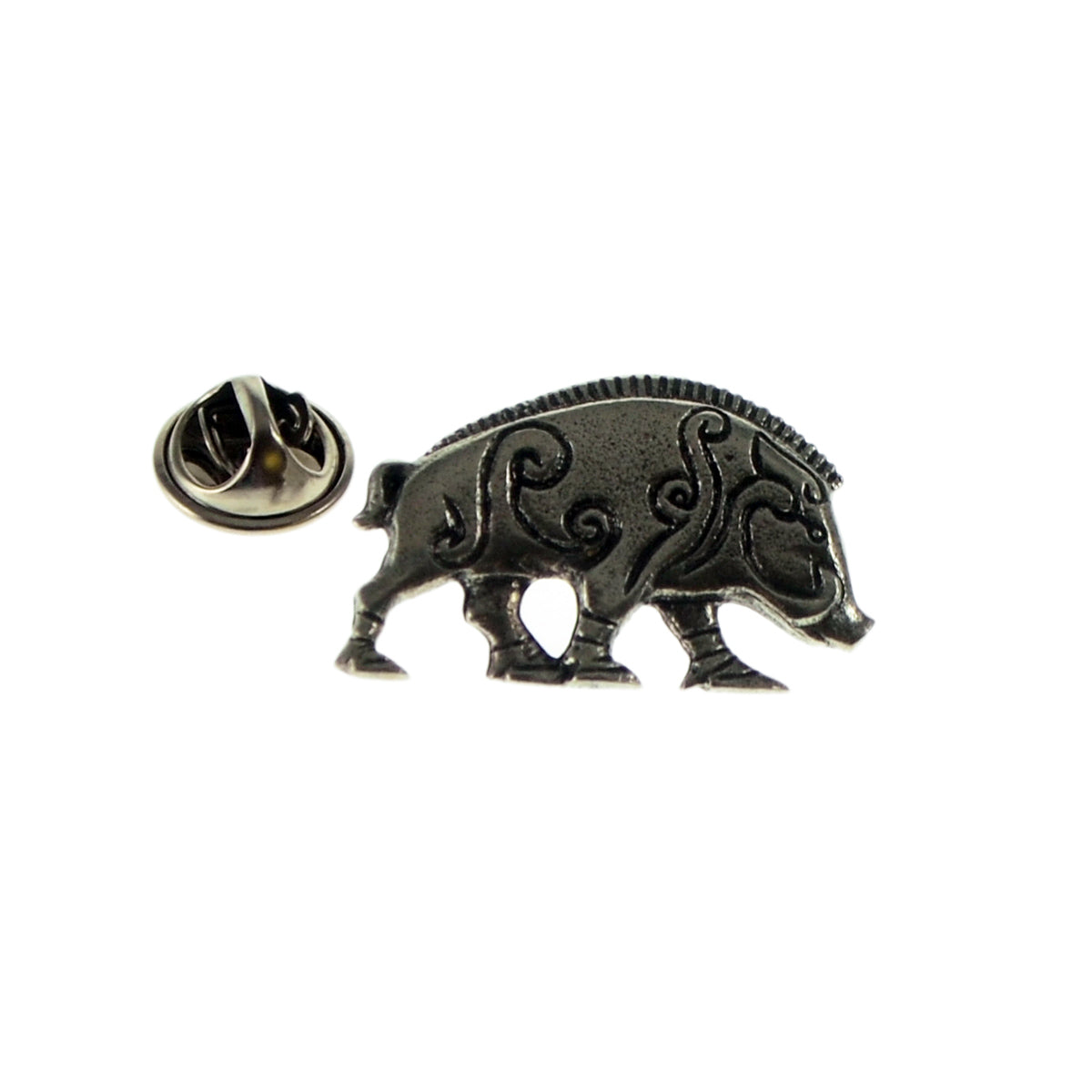 Celtic Wild Boar Pewter Lapel Pin Badge