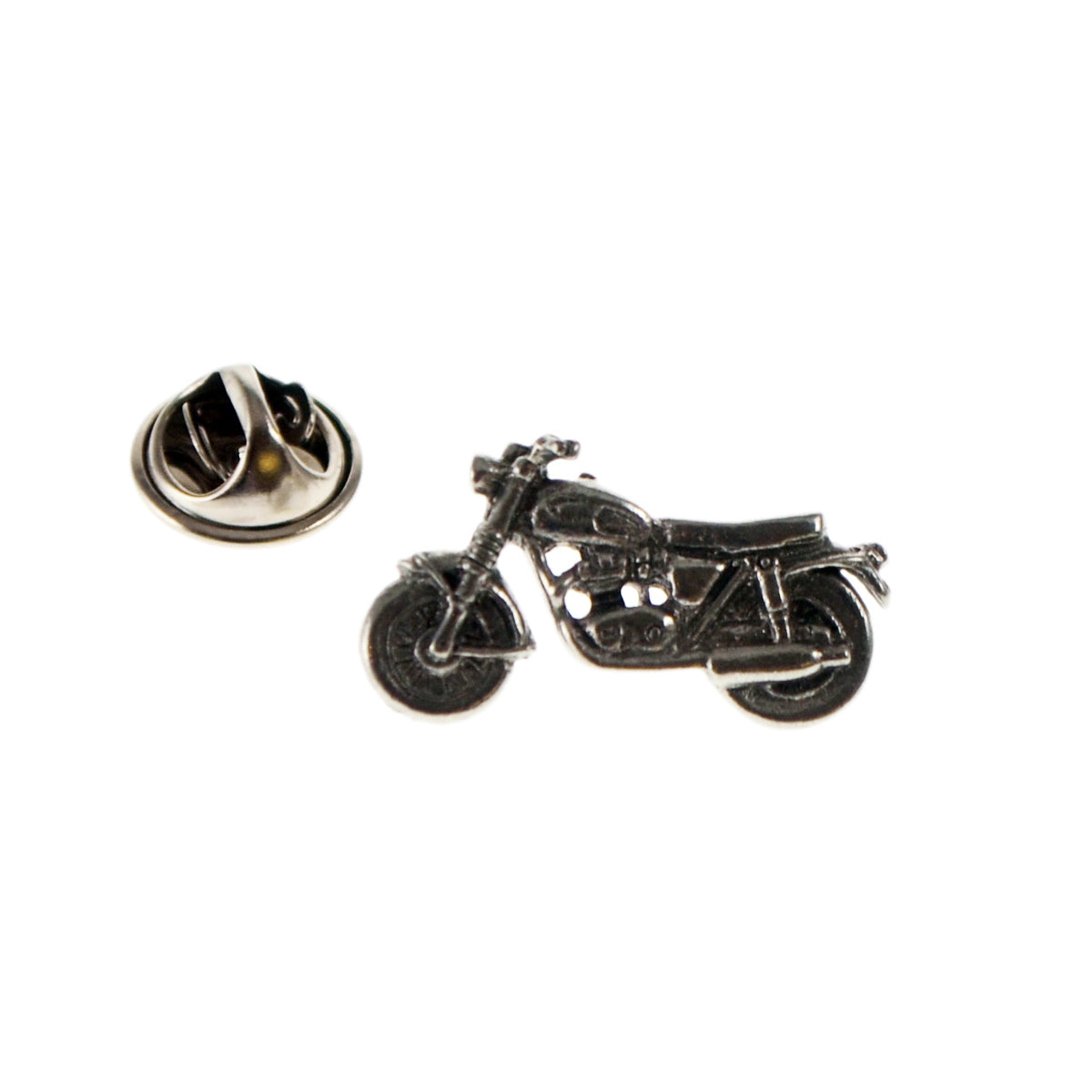 Classic Motorcycle Bike Pewter Lapel Pin Badge
