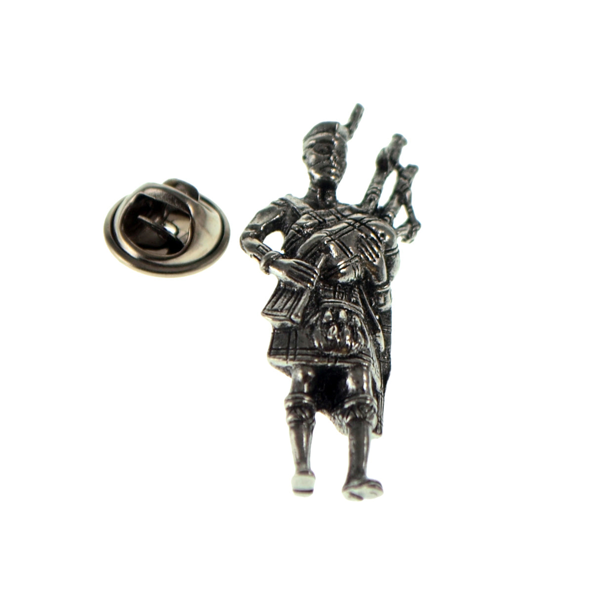 Scottish Piper Pewter Lapel Pin Badge