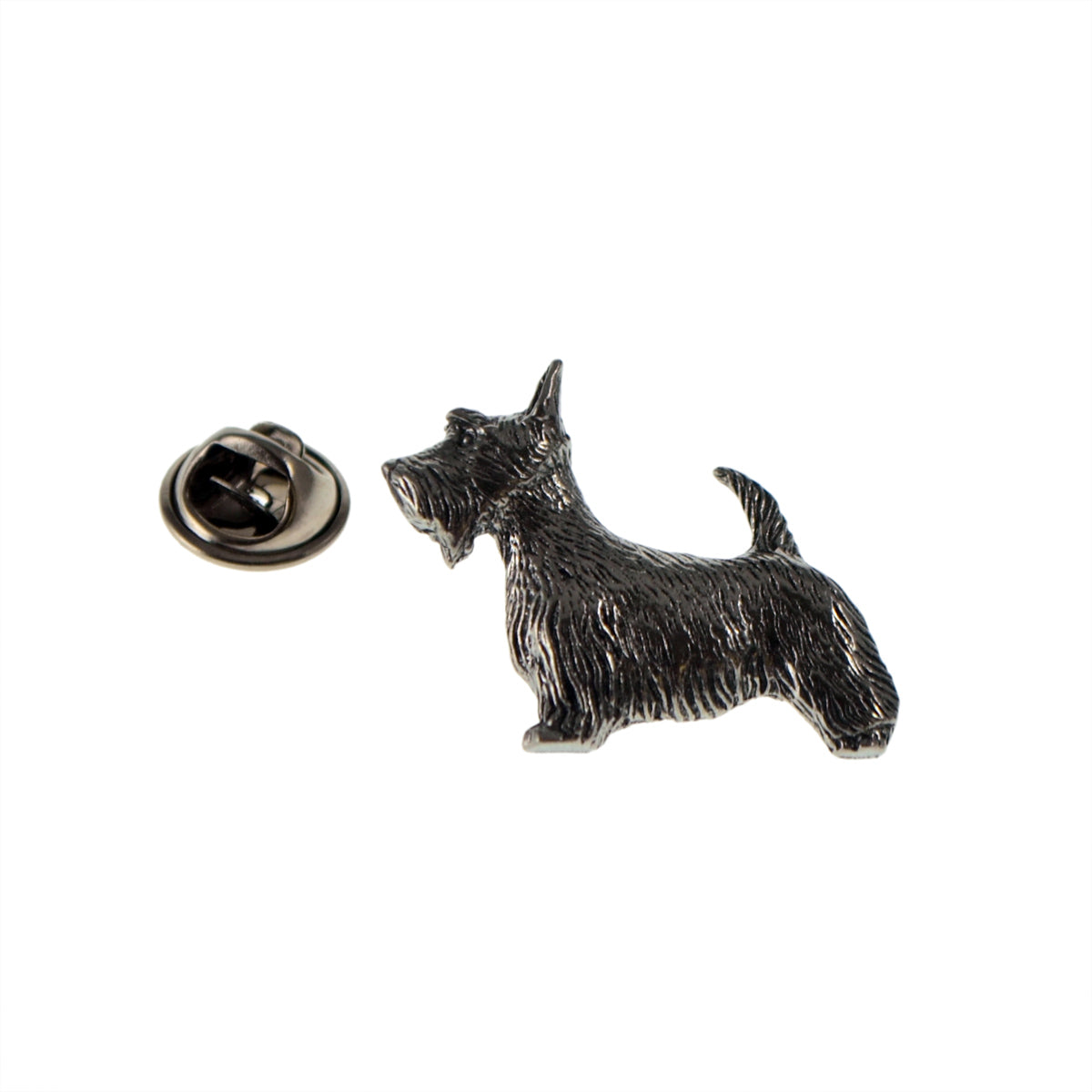 Scottie Dog Pet Pewter Lapel Pin Badge