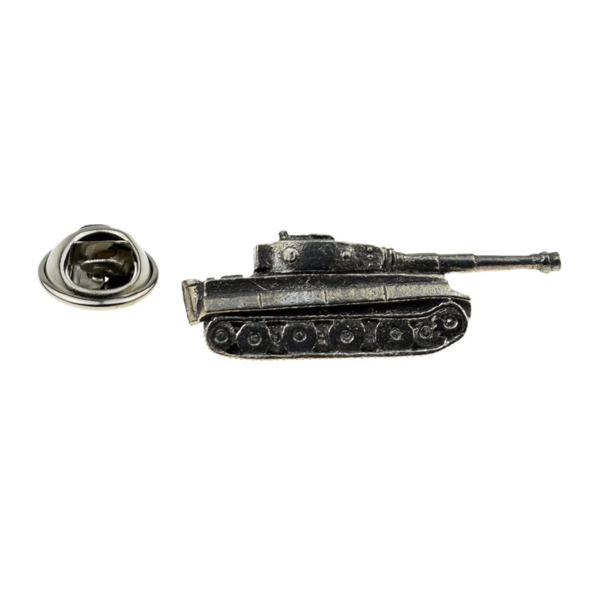 Panzer Tank English Pewter Lapel Pin Badge