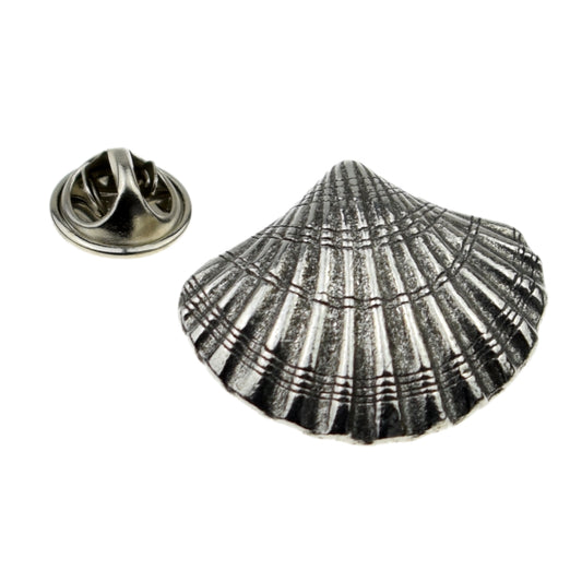 Scallop / Cockleshell English Pewter Lapel Pin Badge