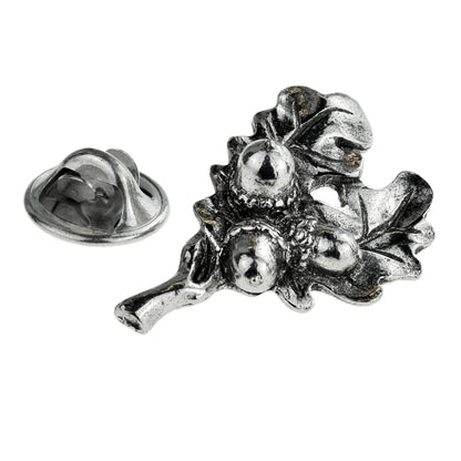 Acorn & Oak Leaf Pewter Lapel Pin Badge