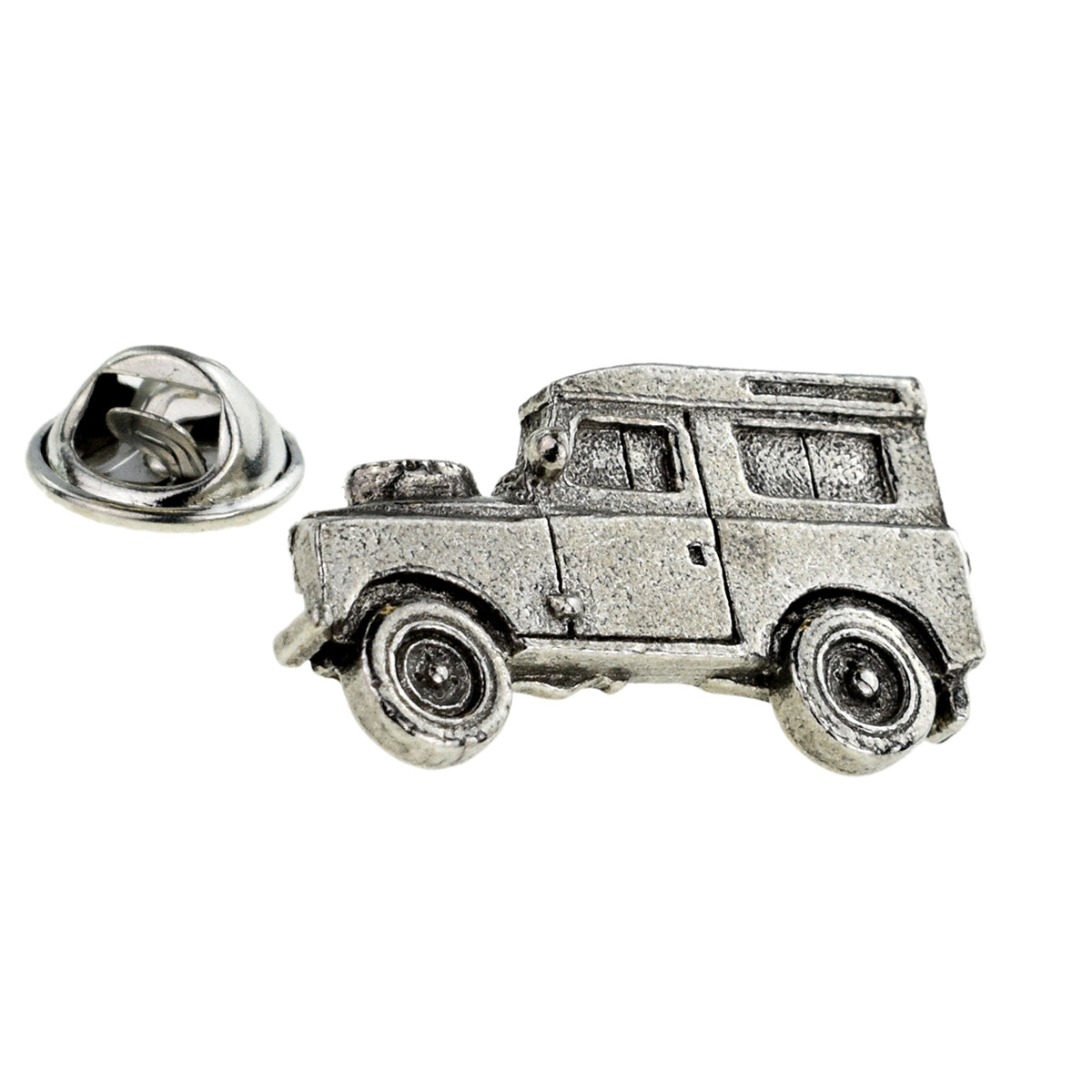 Country Land Vehicle 4x4 Pewter Lapel Pin Badge