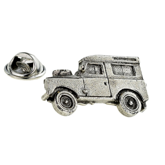 Country Land Vehicle 4x4 Pewter Lapel Pin Badge