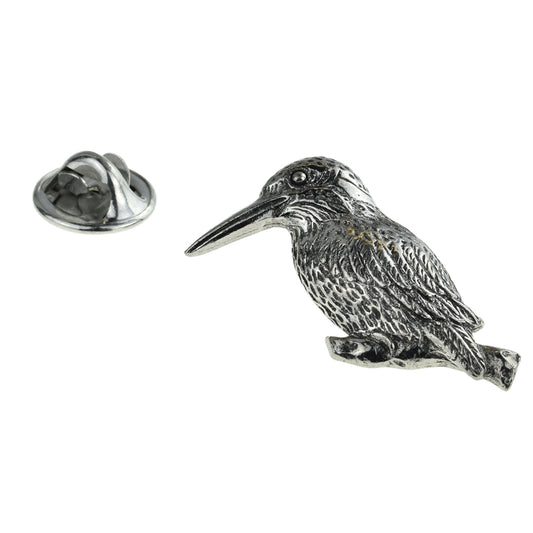Kingfisher Bird Design Pewter Lapel Pin Badge