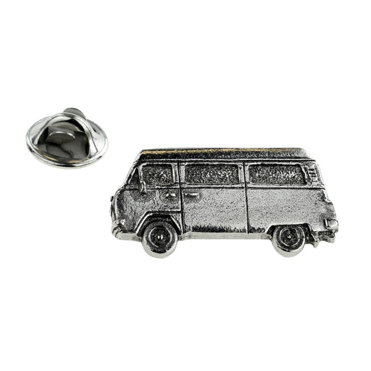 Campers Van Pewter Lapel Pin Badge