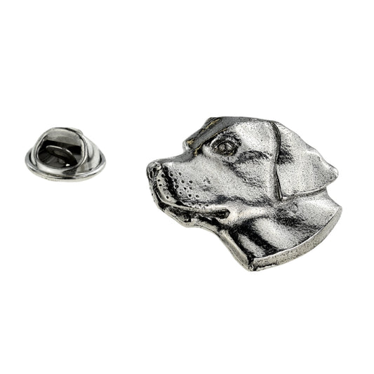 Labrador Head Design Pewter Lapel Pin Badge