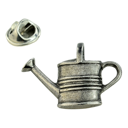 Watering Can Pewter Lapel Pin Badge