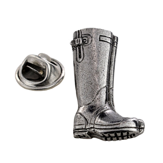 Wellington Welly Boot Pewter Lapel Pin Badge