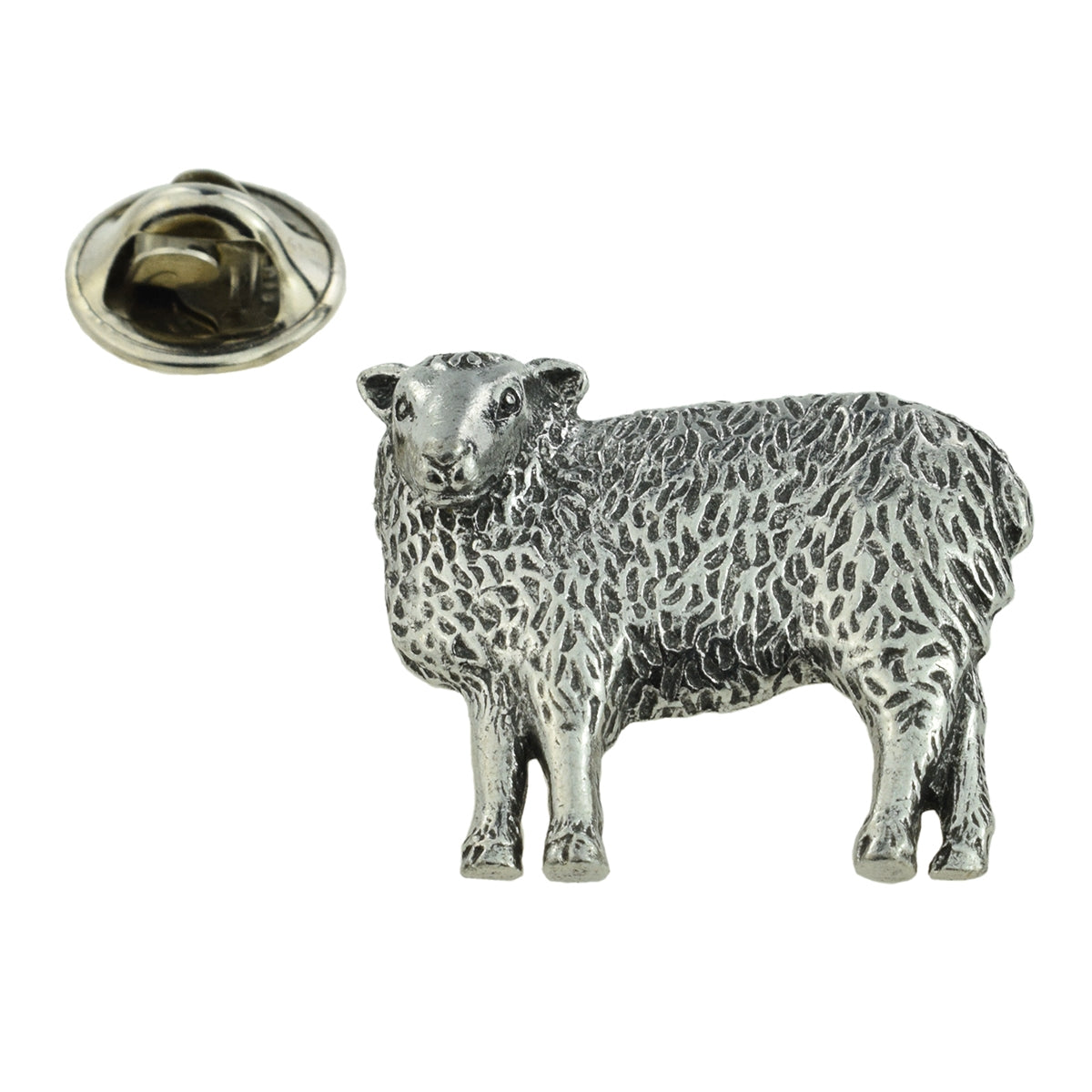 Standing Sheep Pewter Lapel PIn Badge