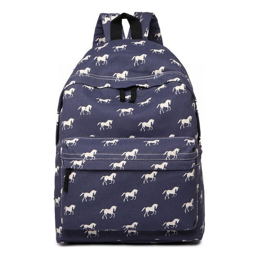 Large Backpack Horse Navy - Ashton and Finch