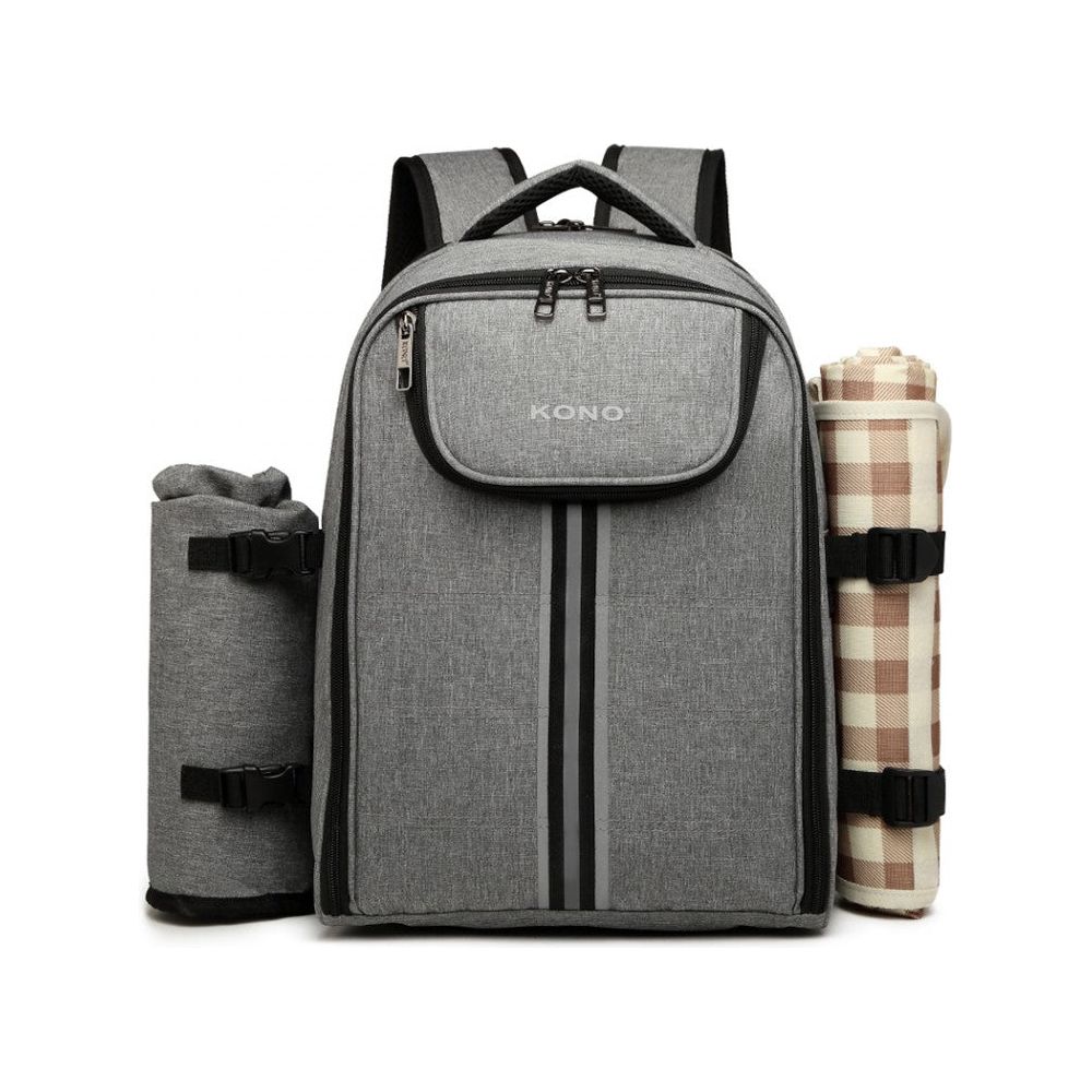 Canvas Picnic Backpack - Grey - Ashton and Finch