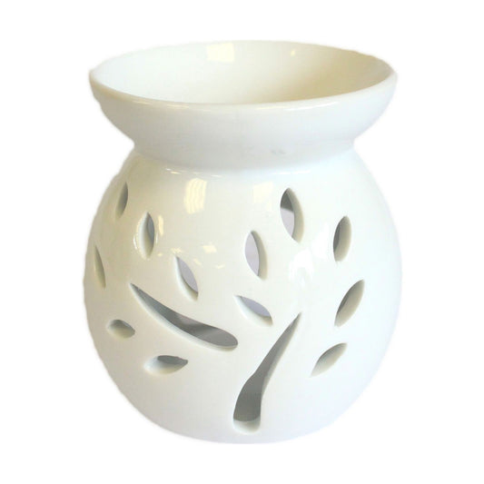 Sm Classic White Oil Burner - Tree Cut-out - Ashton and Finch