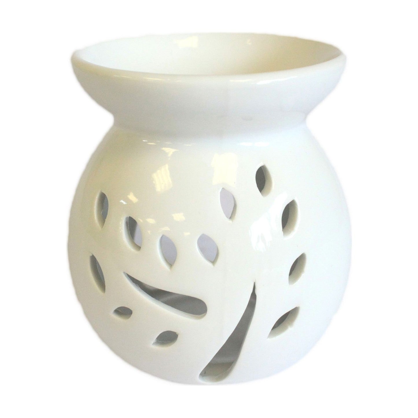 Lrg Classic White Oil Burner - Tree Cut-out - Ashton and Finch