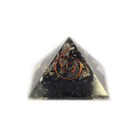 Sm Orgonite Pyramid 25mm Gemchips and Copper - Ashton and Finch