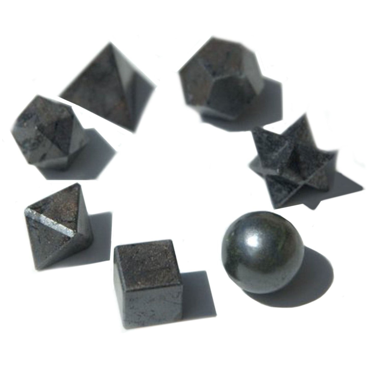 Geometric Seven Piece Black Agate Set - Ashton and Finch