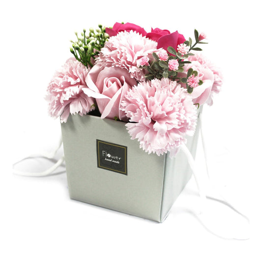 Pink Rose & Carnation Soap Flower Bouquet - Ashton and Finch