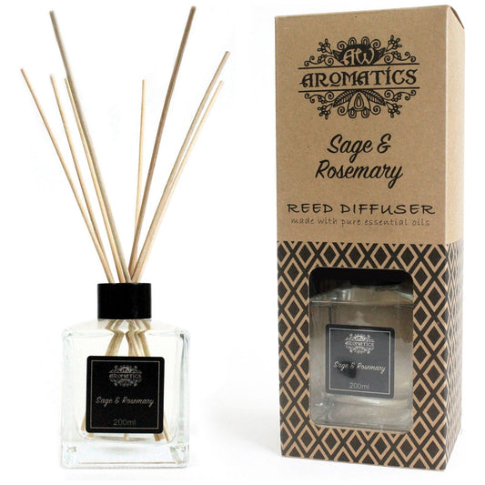 Sage & Rosemary Essential Oil Reed Diffuser 200ml - Ashton and Finch