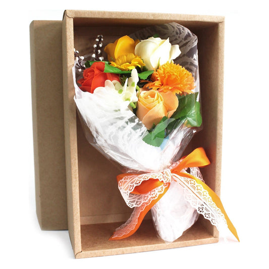 Boxed Hand Soap Flower Bouquet - Orange - Ashton and Finch