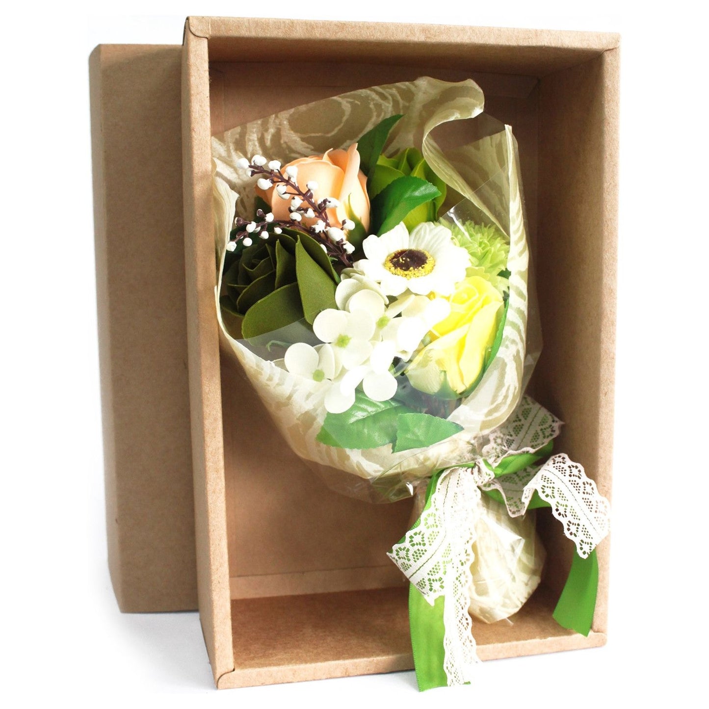 Boxed Hand Soap Flower Bouquet - Greens - Ashton and Finch