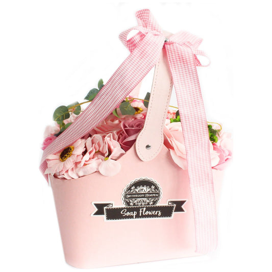 Basket Soap Flower Bouquet - Pink - Ashton and Finch