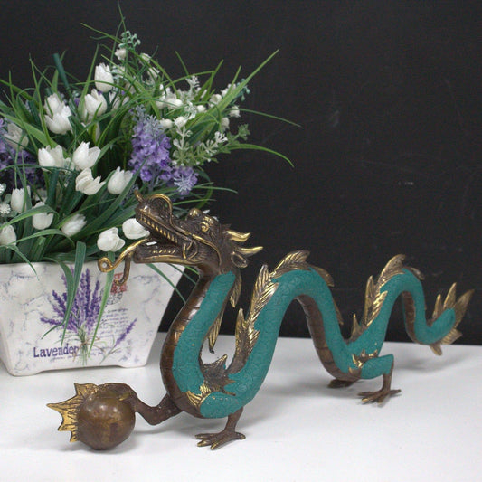 Fengshui - Med Dragon with Ball - 27cm - Ashton and Finch