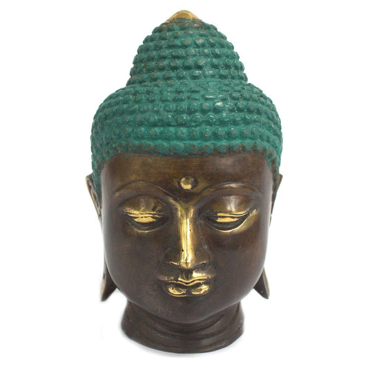 Large Classic Brass Buddha Head - Ashton and Finch