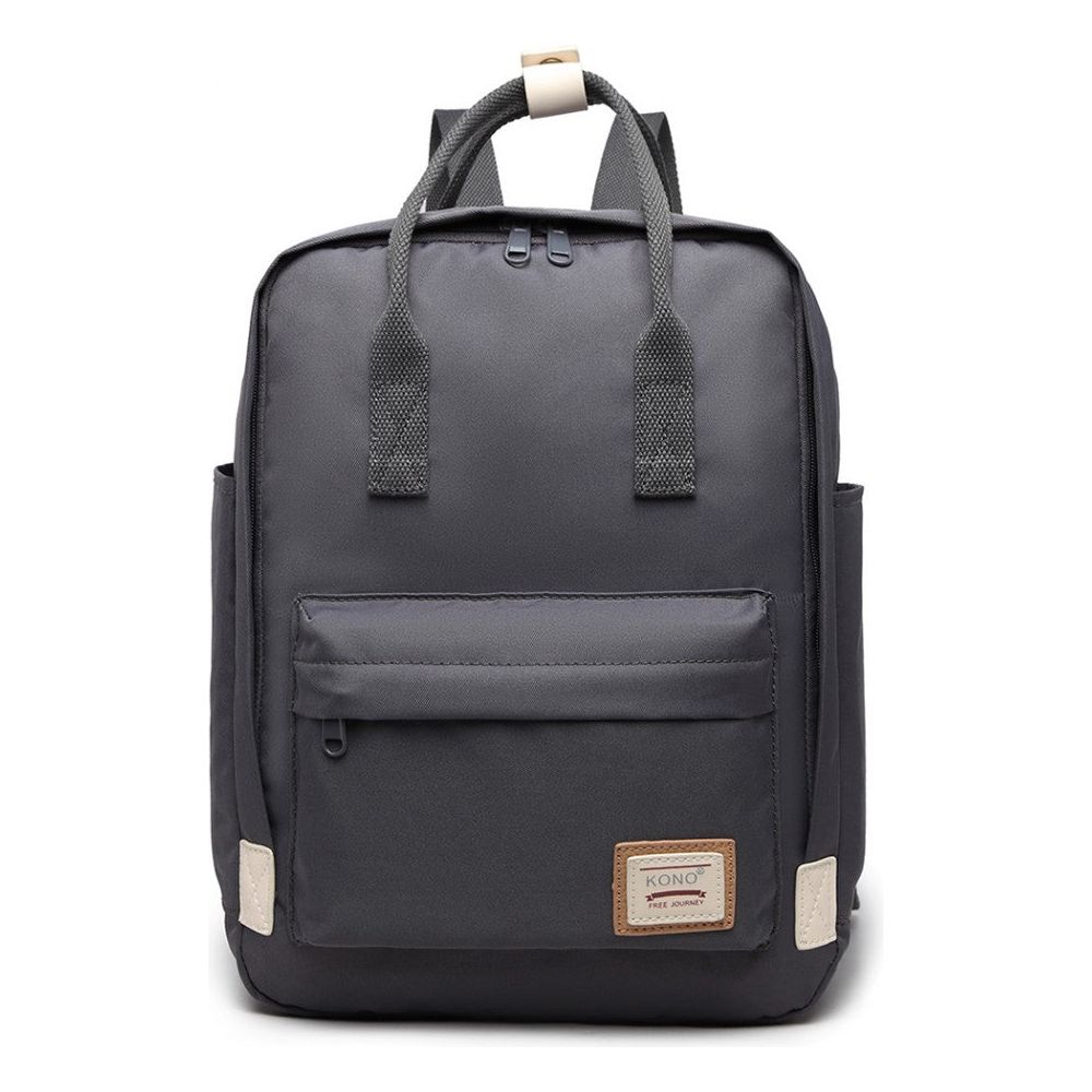 Large Polyester Laptop Backpack - Grey - Ashton and Finch