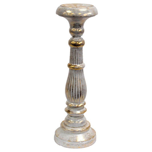 Large Candle Stand - White Gold - Ashton and Finch