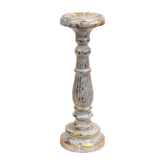 Medium Candle Stand - White Gold - Ashton and Finch