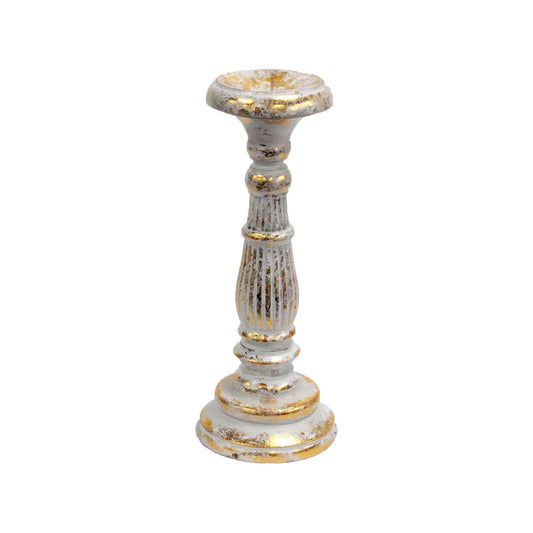 Small Candle Stand - White Gold - Ashton and Finch