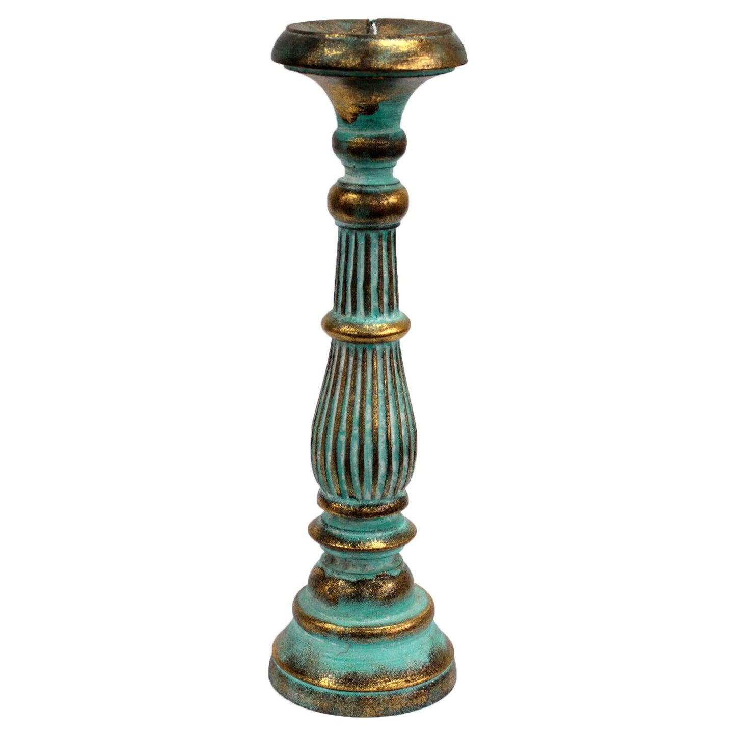 Large Candle Stand - Turquois Gold - Ashton and Finch