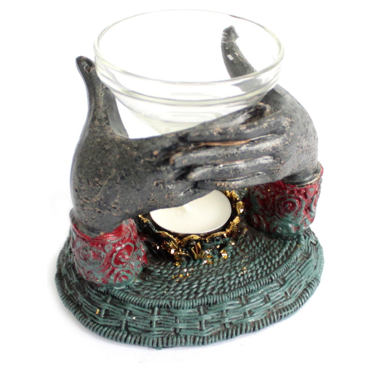 Antique Buddha - Offering Hands Oil Burner - Ashton and Finch