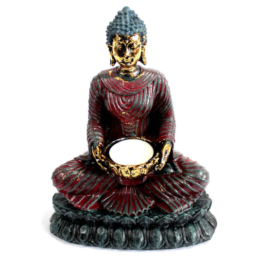 Antique Buddha - Devotee Candle Holder - Ashton and Finch
