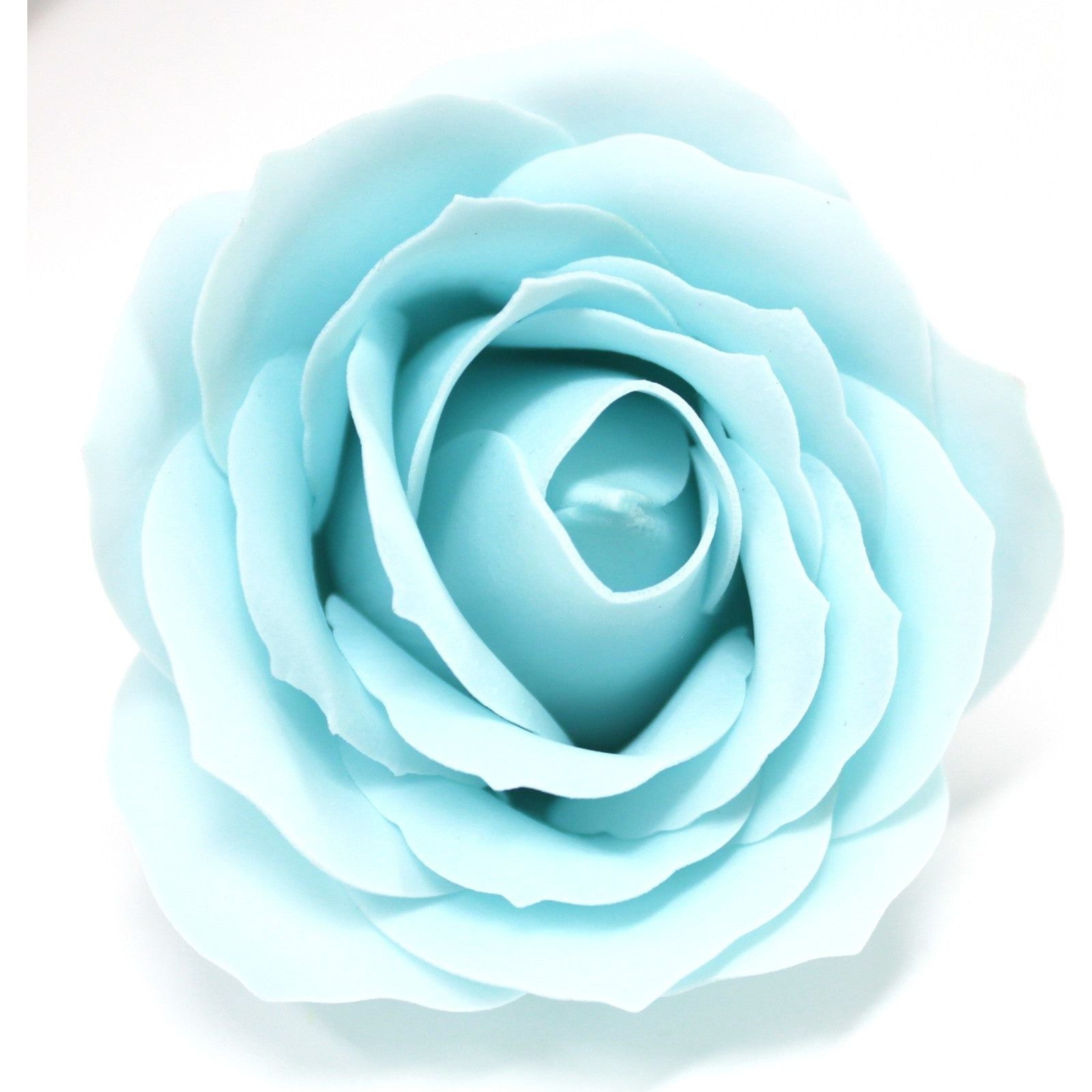 Craft Soap Flowers - Lrg Rose - Baby Blue x 10 - Ashton and Finch