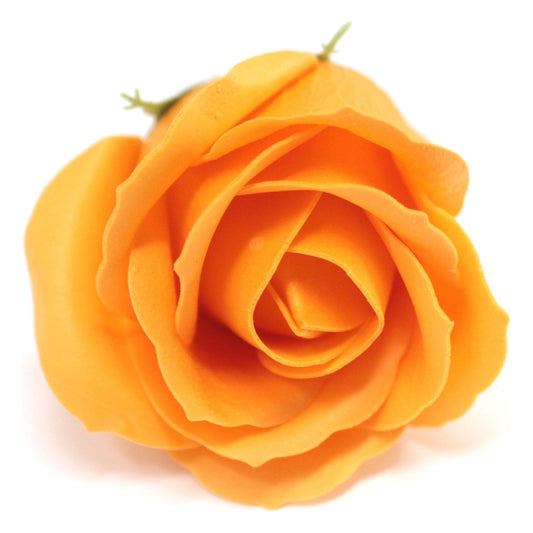 Craft Soap Flowers - Med Rose - Orange x 10 - Ashton and Finch