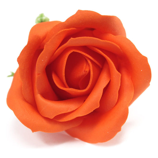 Craft Soap Flowers - Med Rose - Sunset Orange x 10 - Ashton and Finch