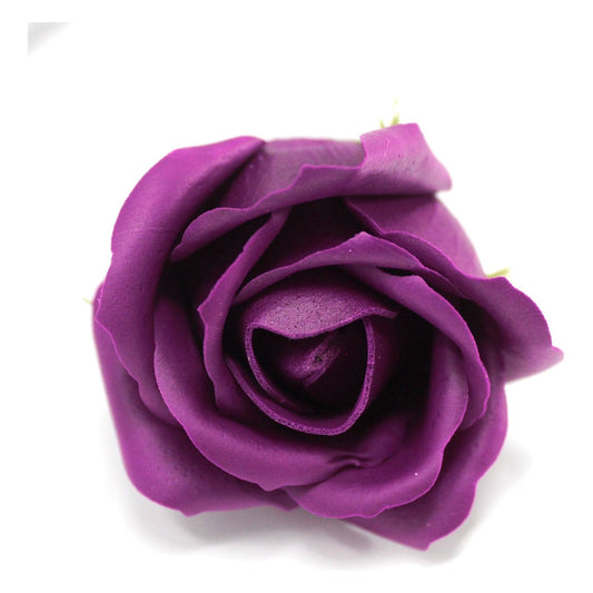 Craft Soap Flowers - Med Rose - Deep Violet x 10 - Ashton and Finch